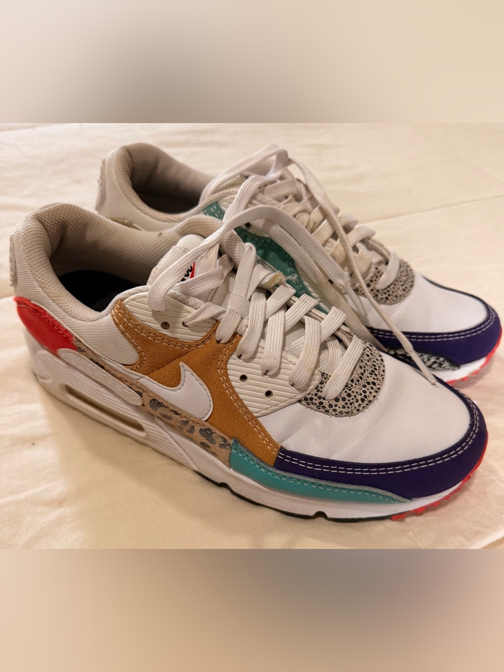 Nike Airmax 90SE Sneakers White Animal
